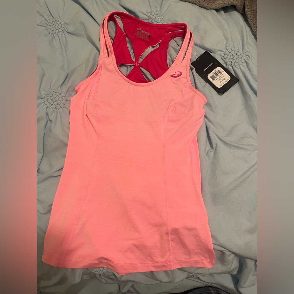 Asics Women's Pink Running Workout Top Tank Racerback Athletic - XS